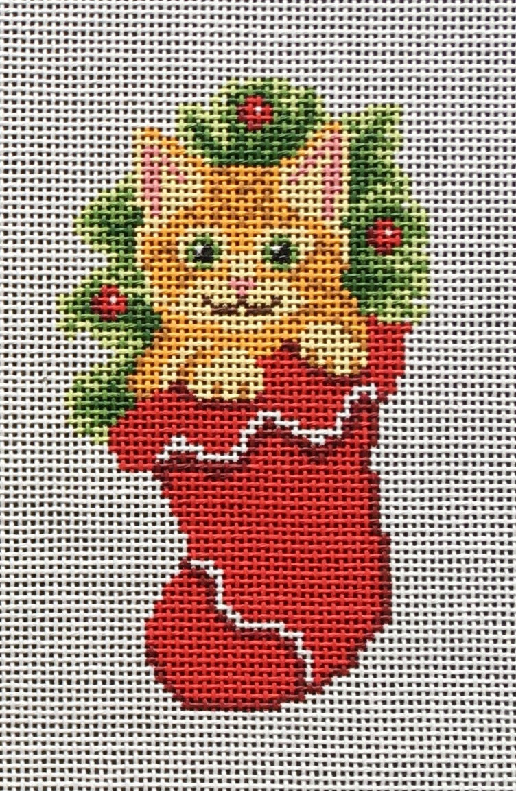 SBS-123 Tabby Cat in Stocking