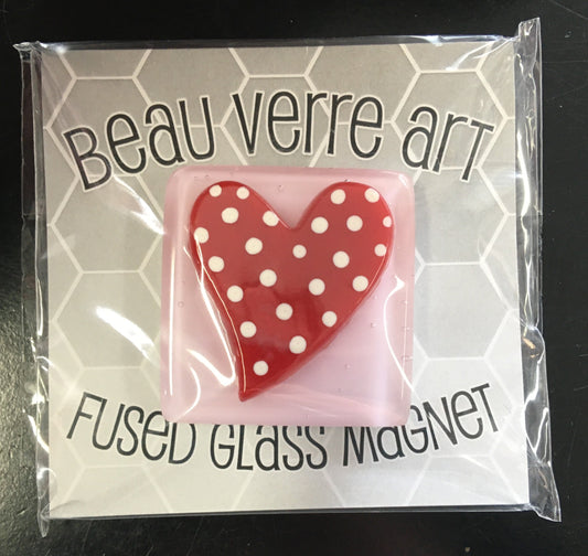 Beau Verre Heart Glass Needle Minder