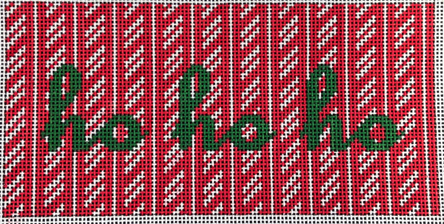 SG345B Ho Ho Ho on Candy Cane Stripe Clutch Insert