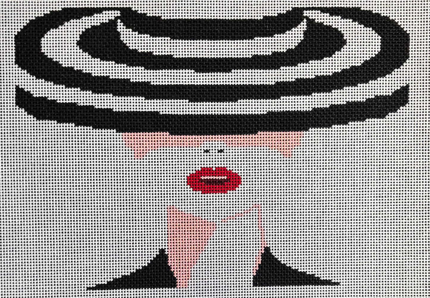 BAG414 Lady with Striped Hat