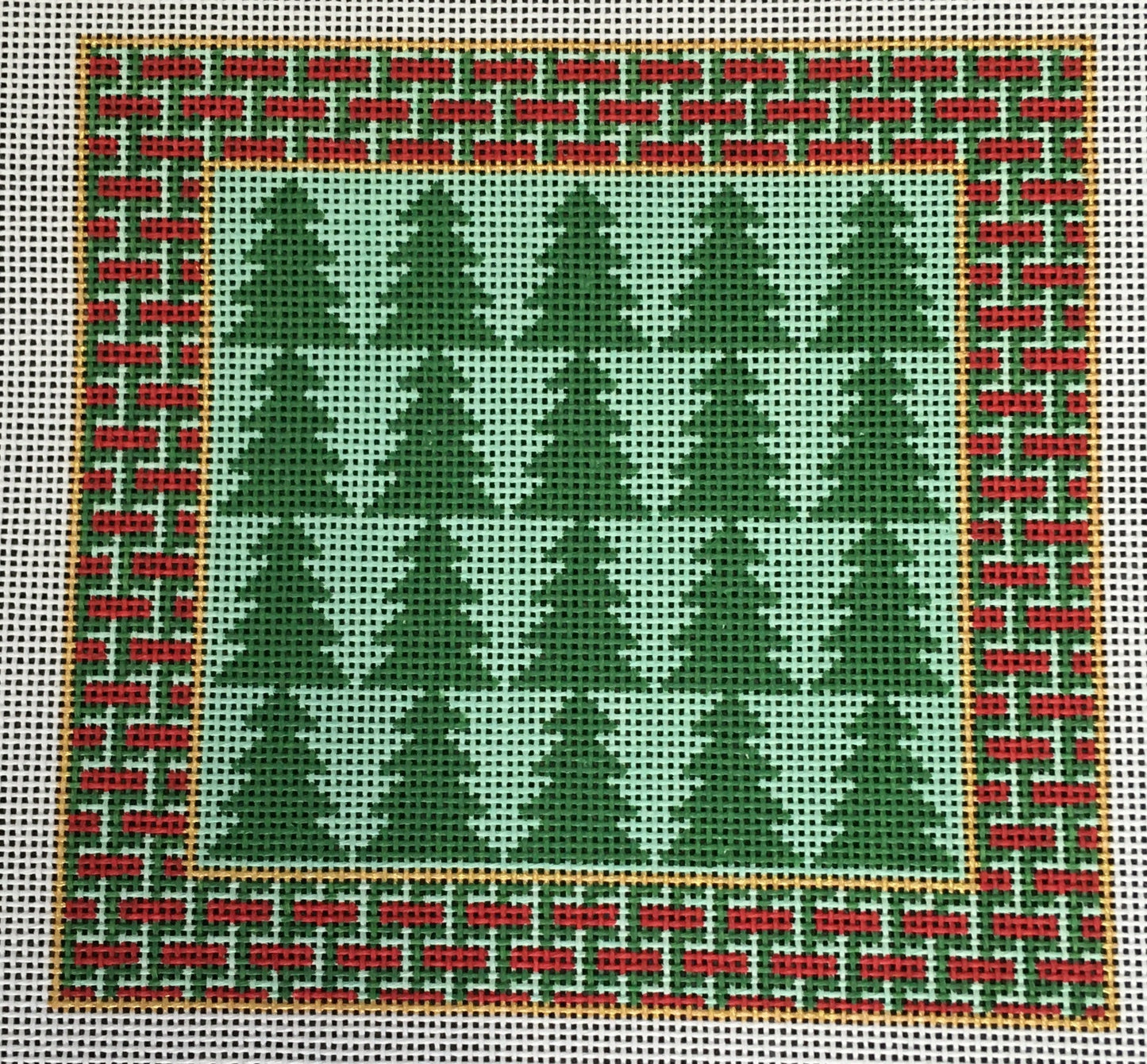 GP73 Interlocking Christmas Trees Pillow
