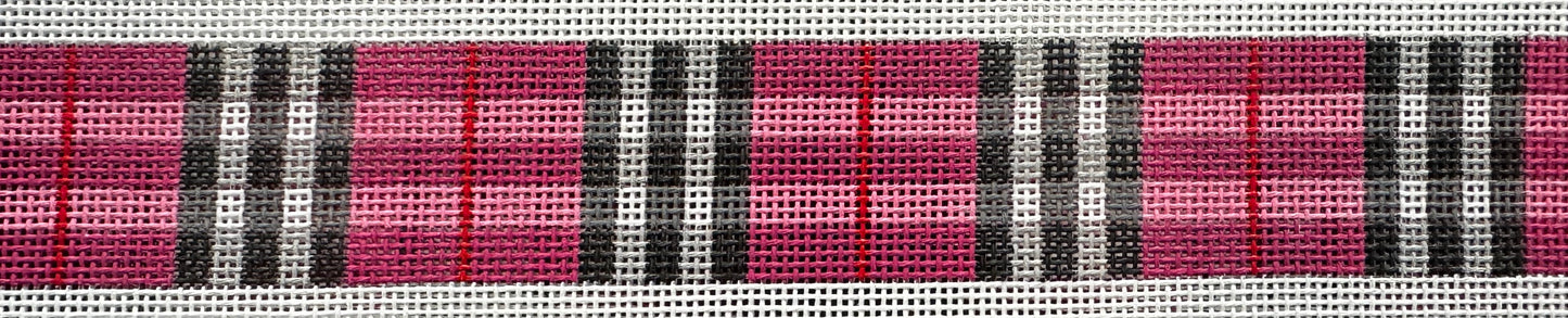 493b Preppy Plaid Belt - Pink