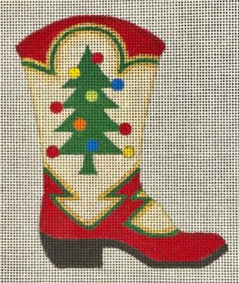 HO2166 Christmas Tree Cowboy Boot