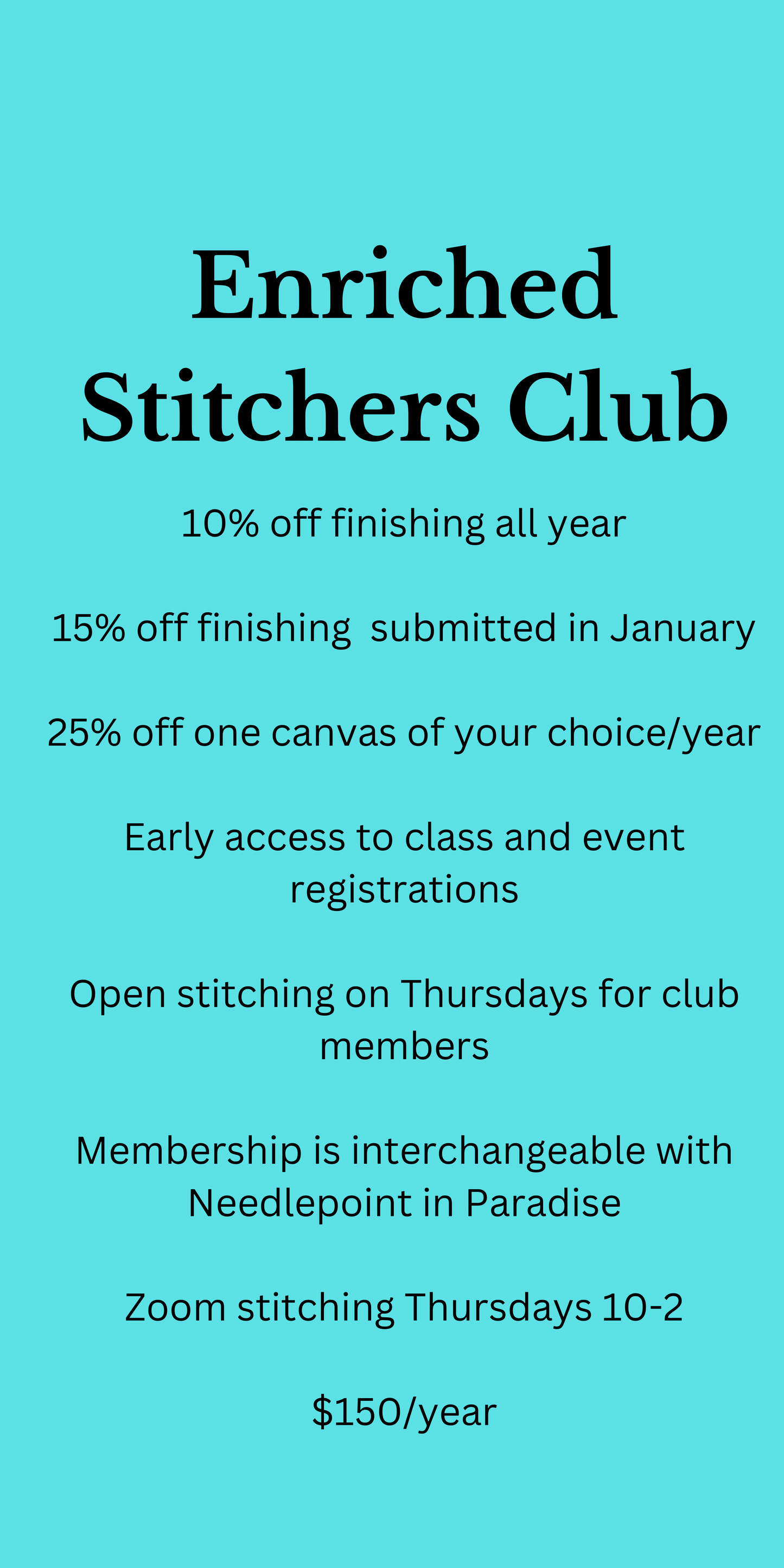 Enriched Stitchers Club 2026