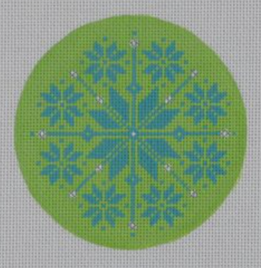 NOR05 Nordic Snowflake - Green and Turquoise