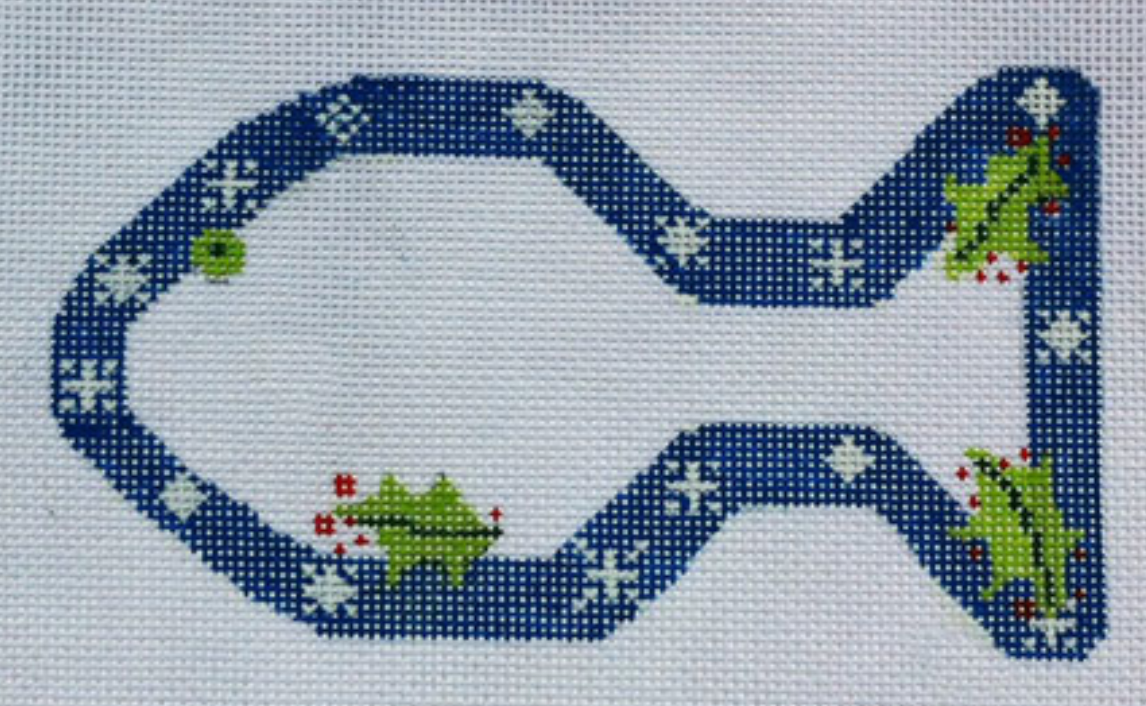 BP-07 Snowflake Cat Fish Ornament - Blue