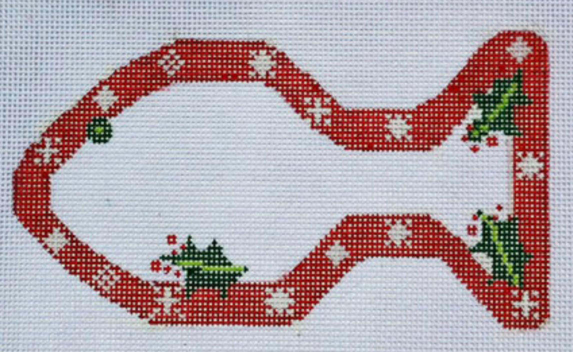 BP-08 Snowflake Cat Fish Ornament - Red