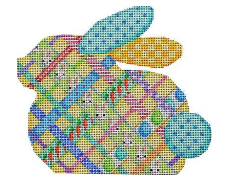 BR803 Diagonal Woven Ribbon Bunny - Large
