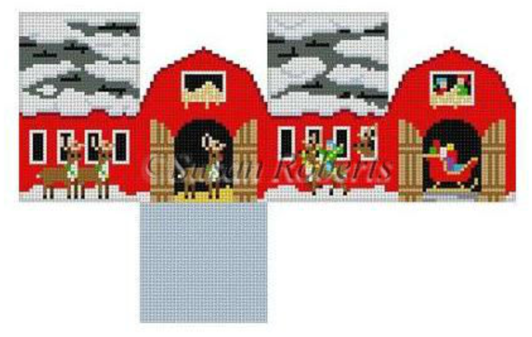 5505-18 Reindeer Barn 3D Mini House