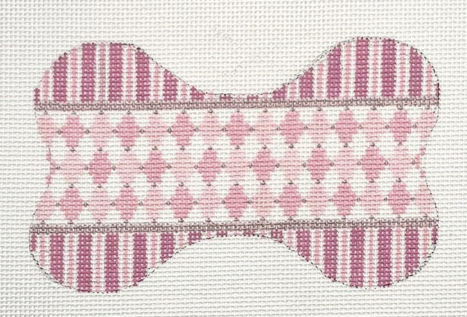 DB-03 Harlequin Pink Dog Bone