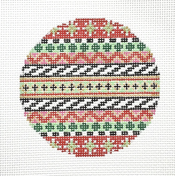 X-06 Black Diamonds on Green Stripe - 13 mesh