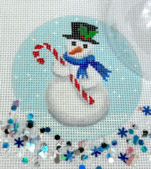 XMD-09 Snowman with Candy Cane Snow Globe