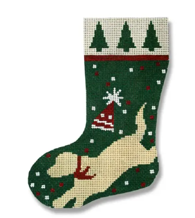 LM-SX04 Yellow Snow Dog Mini Sock