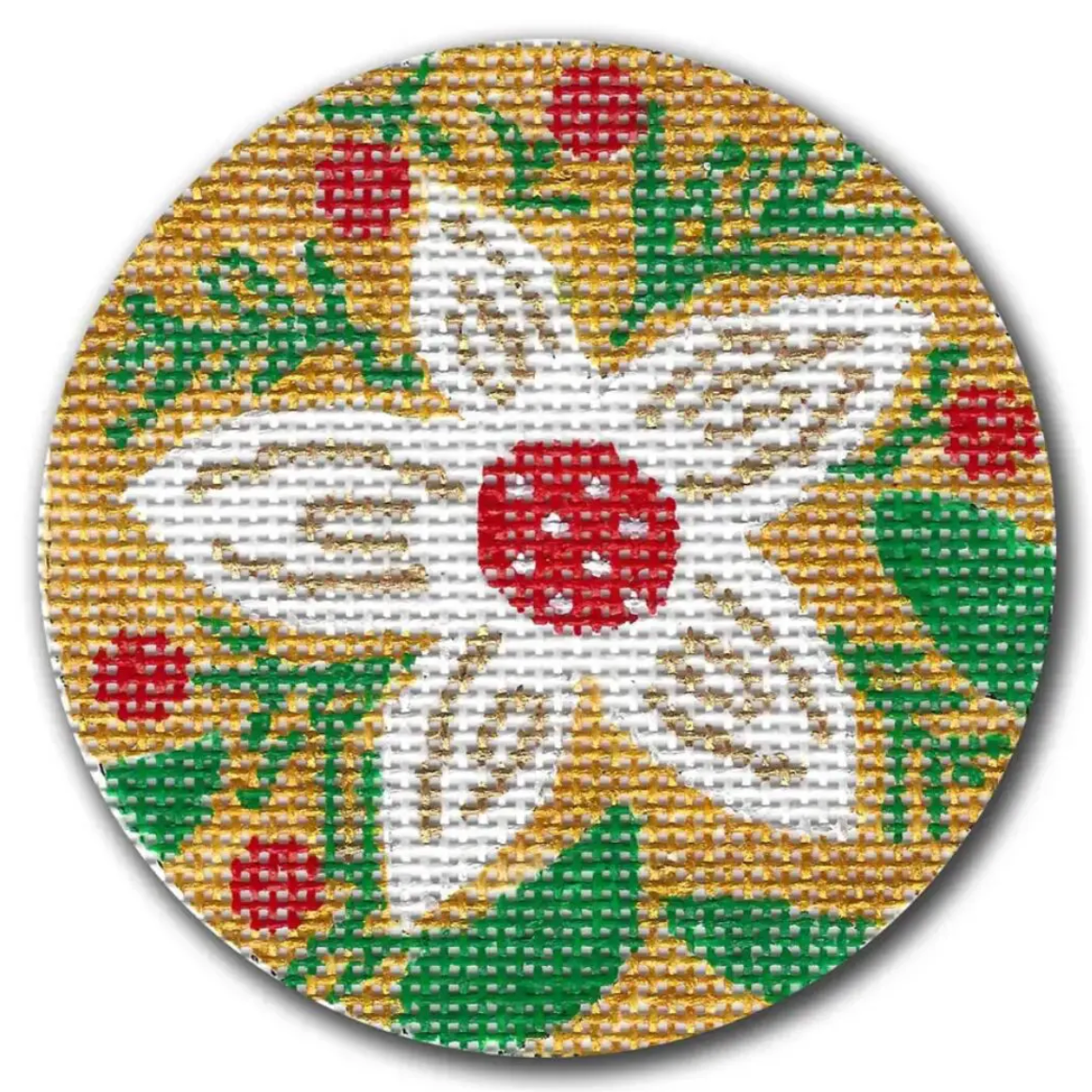 DK-EX54 White Flower on Gold