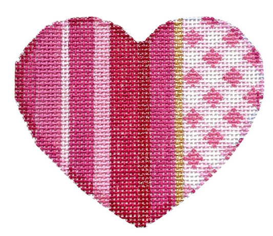 HE863 Pink Ombre and Gingham Heart