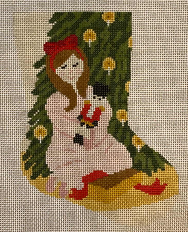 BS30-13 Clara with Nutcracker Midsize Stocking