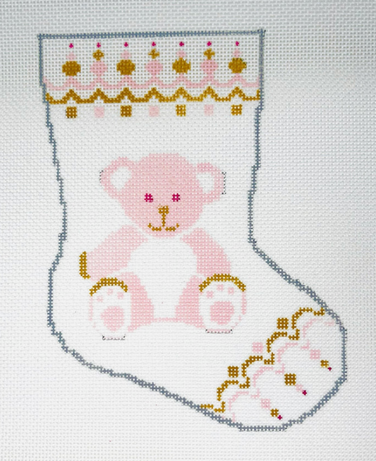 BS55 Pink Bear Mini Stocking
