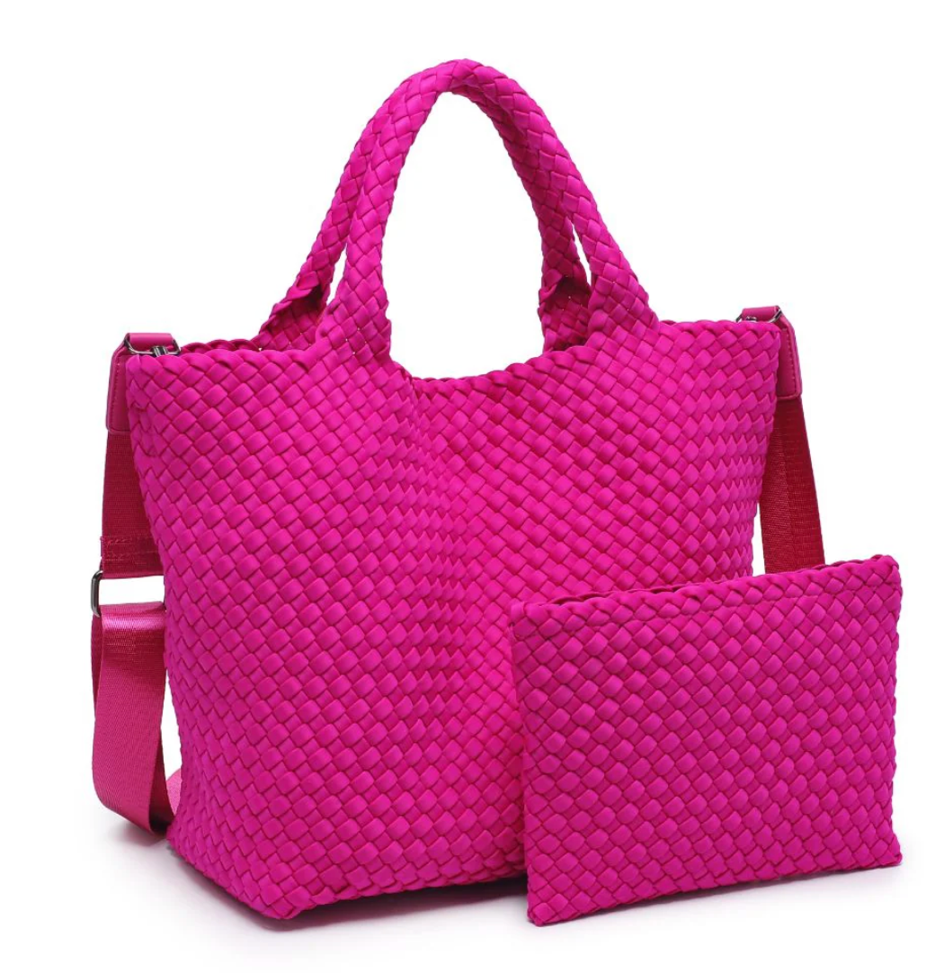 Neoprene Tote - Fuschia