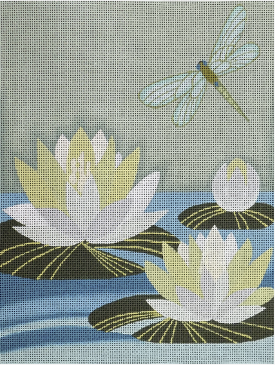 KB-07 Blue Dragonfly and Lily Pads