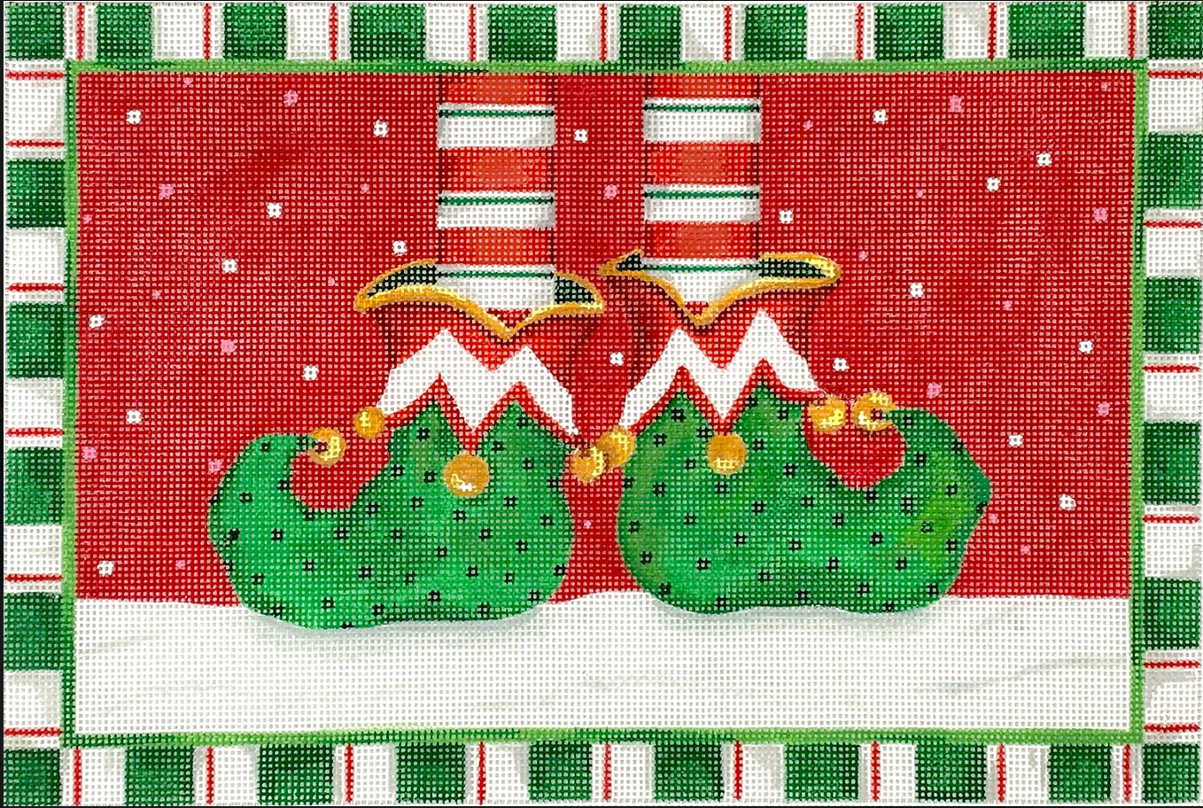 SER-PL-03 Elf Feet with Striped Border