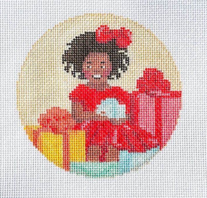 SBS227 Black Christmas Girl with Presents