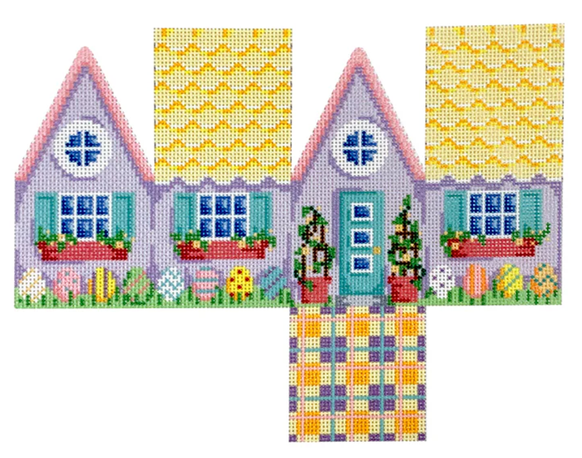 TS384 Yellow Scallop Roof Easter Cottage