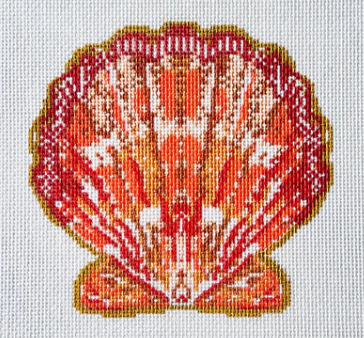 TA1043 Orange Scallop Ornament