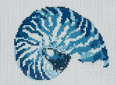 TA1045 Blue Nautilus Ornament