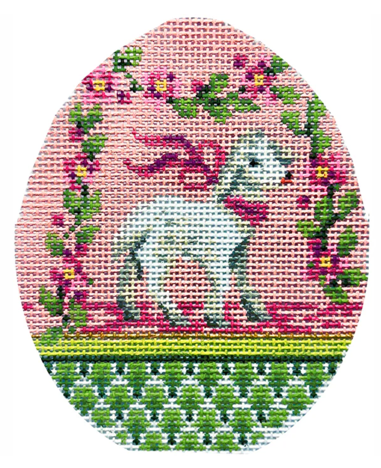 KEA99 Pink Garland Lamb Easter Egg