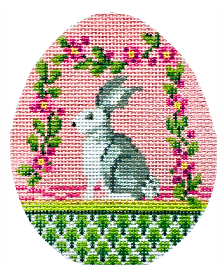KEA98 Pink Garland Bunny Easter Egg