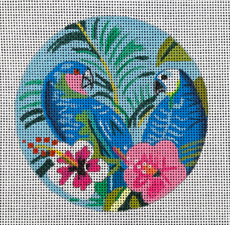 IN541 Parrots and Hibiscus