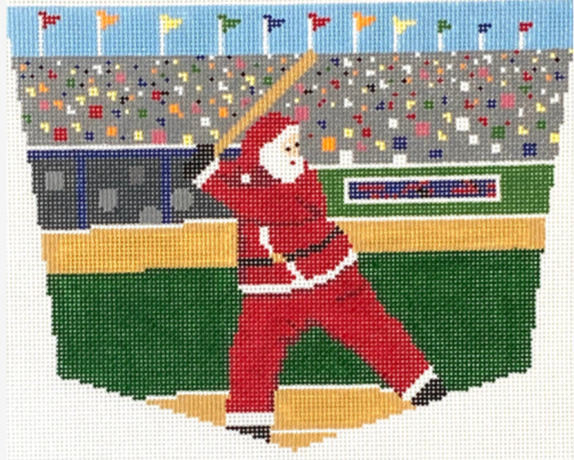 AOK130 Sporty Santa Baseball Stocking Cuff