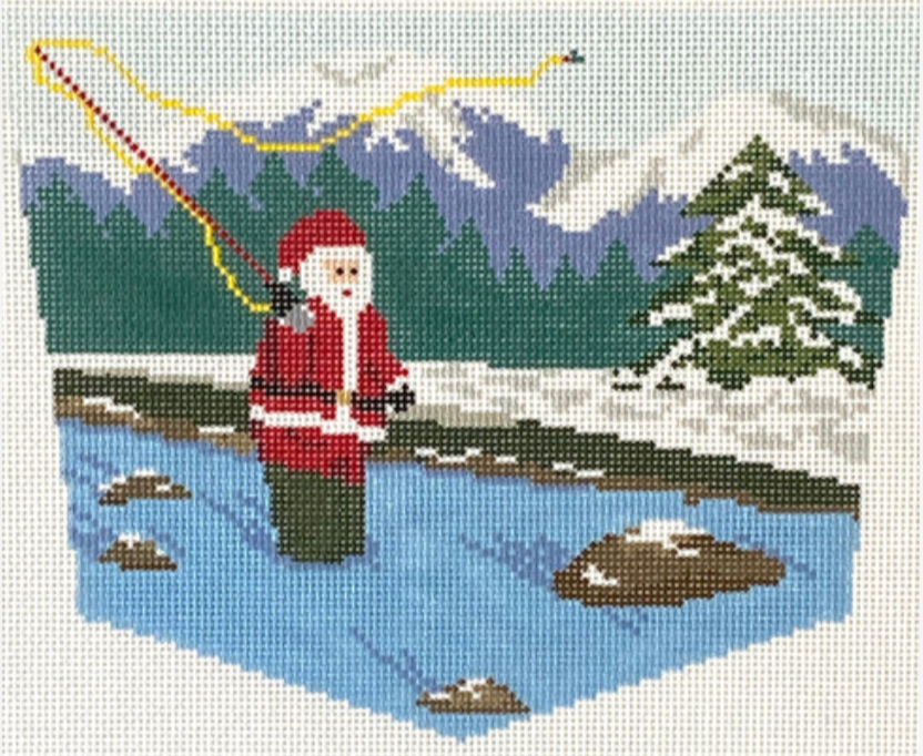 AOK131 Sporty Santa Fly Fishing Stocking Cuff