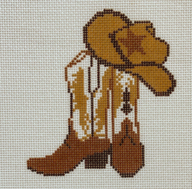 AOK162 Brown Cowboy Boots