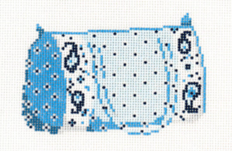 AOK77 French Provencal Duffle Bag - Blue