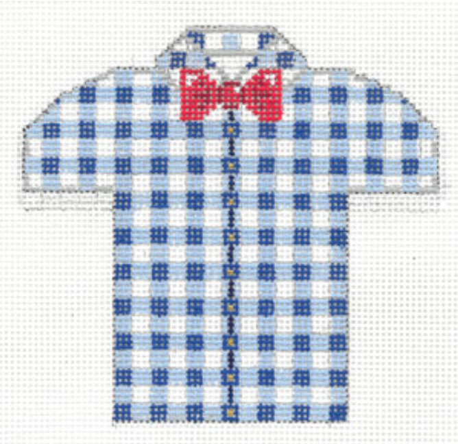 XO-221B Men's Shirt - Blue and White Gingham