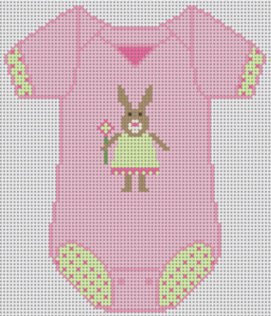 XO-183A Pink Baby Onesie with Bunny