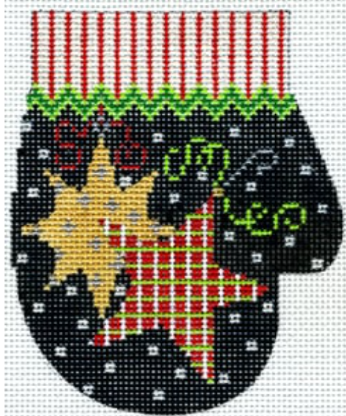 XO-147PS Peppermint Party Mitten - Stars