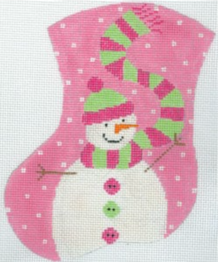 MX-190 Pink Snow Girl Mini Stocking