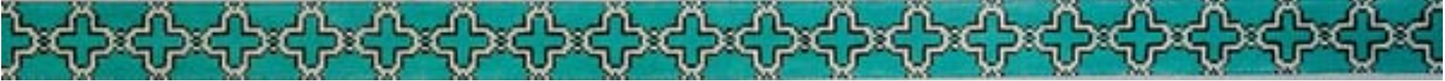 611B Teal Moroccan Tile Belt