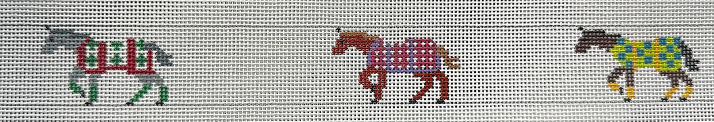 85a Horses Wearing Blankets Belt