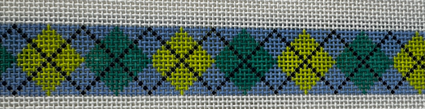 122HH Argyle Belt - Periwinkle/Lime/Teal