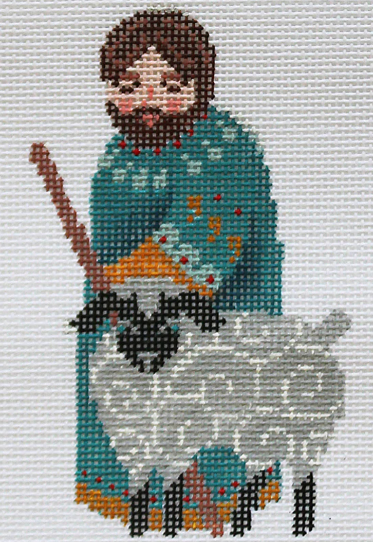 AC105 Nativity in Teal - Shepherd