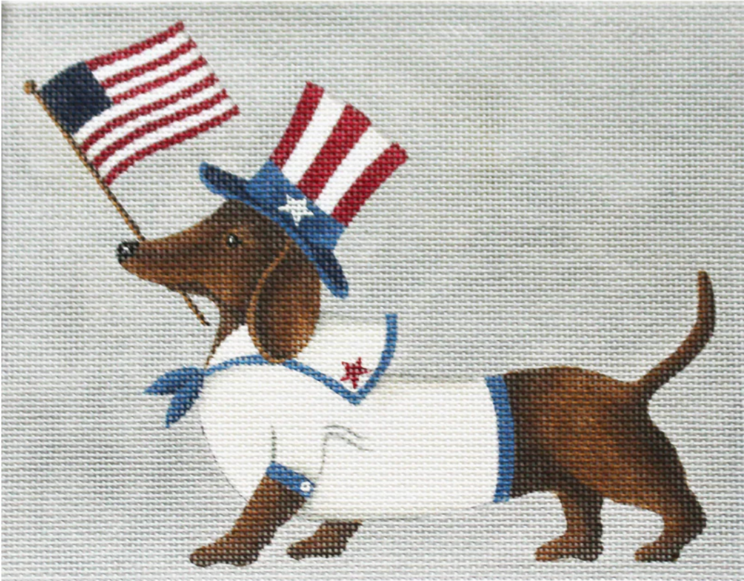 DS1116-13 4th of July Dachshund