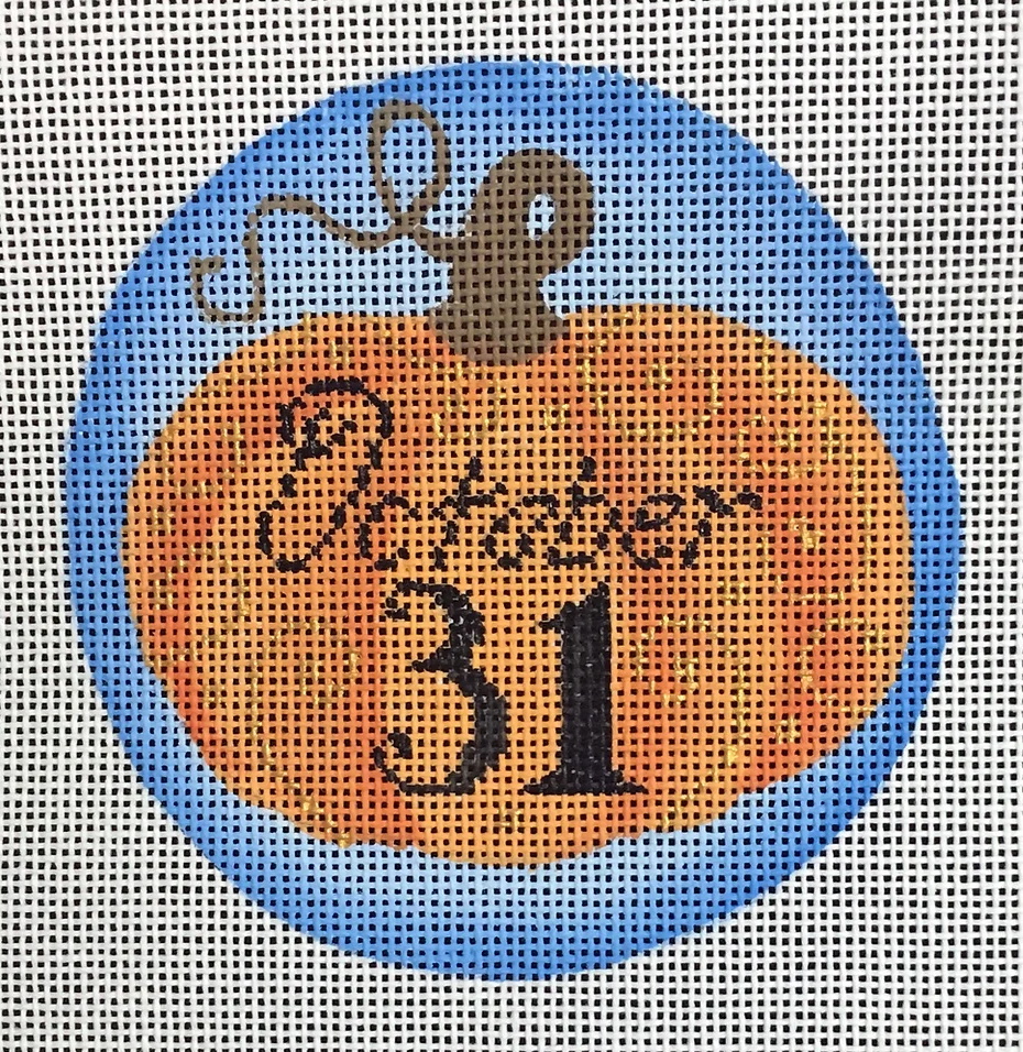 B-424B Halloween Pumpkin Round with October 31st