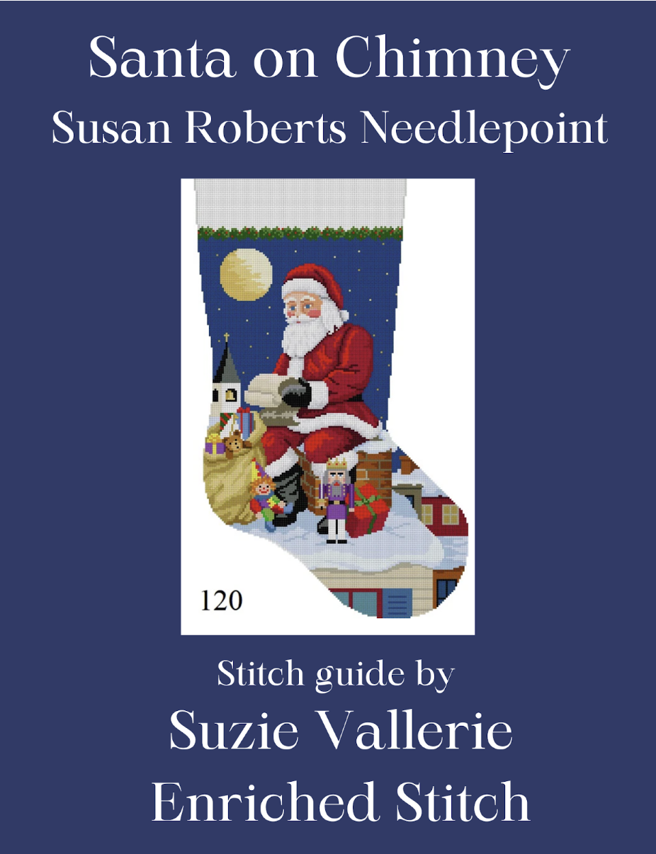 0120 Santa on Chimney Stocking Stitch Guide