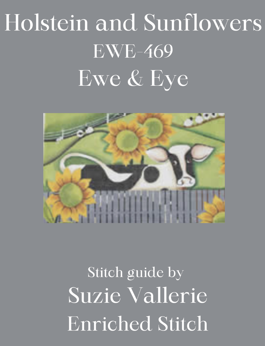 EWE-469 Cow and Sunflowers Stitch Guide