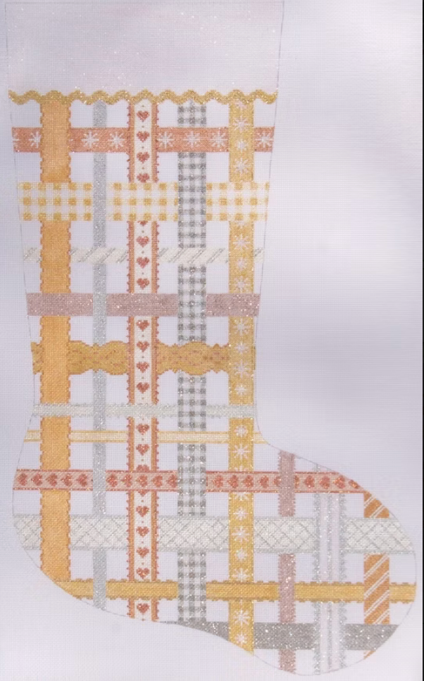 STK-17 Metalic Woven Ribbons Stocking