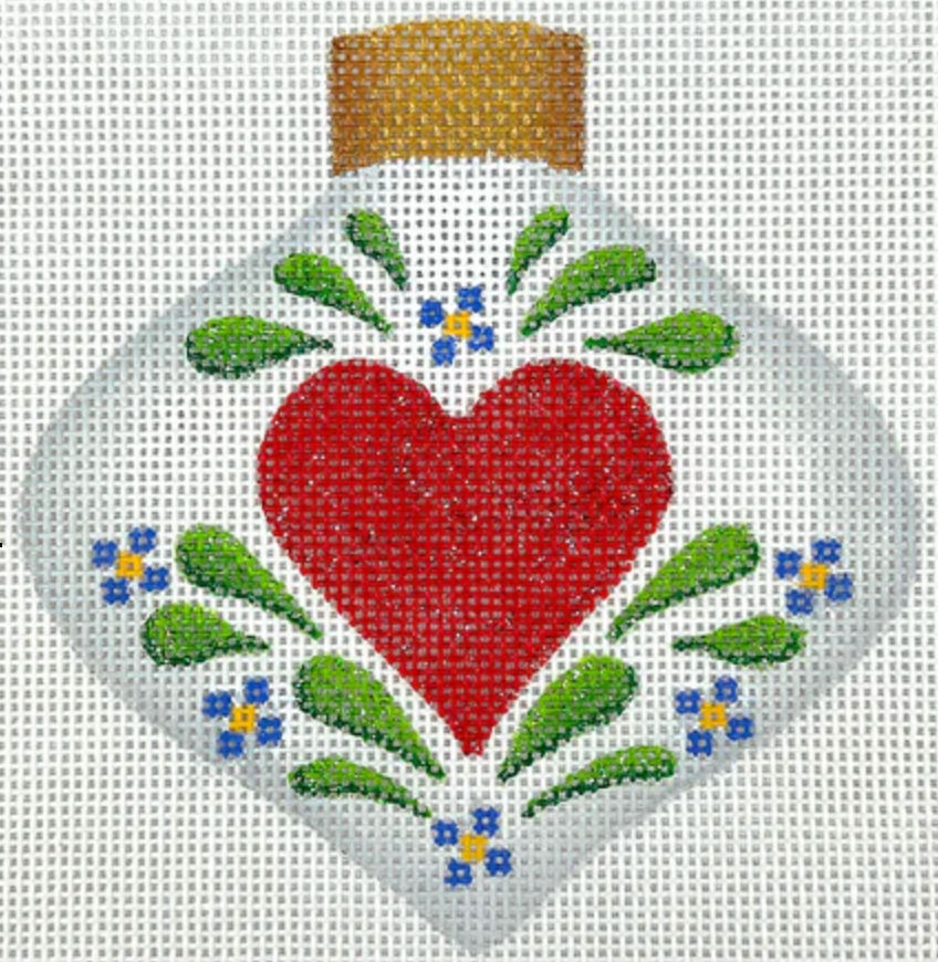 XM-86 Alpine Bauble with Heart and Flowers