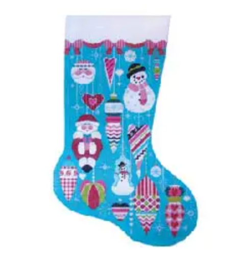 ST-CS-46 Glitzy Ornaments Stocking